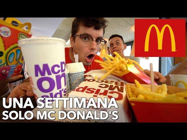 HO MANGIATO SOLO DA MC DONALD's PER UNA SETTIMANA (e sono ancora vivo)