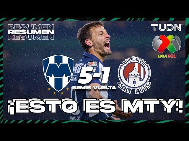 Resumen y goles | Monterrey 5-1 Atlético de San Luis | Liga Mx -AP2024 - Semifinal - VUELTA | TUDN