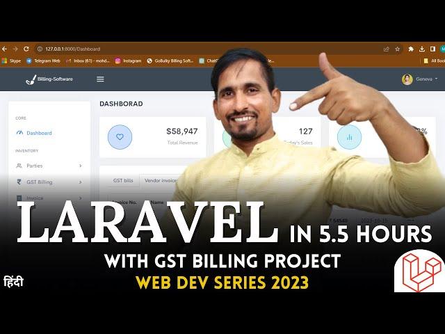 LARAVEL Full Tutorial With GST Billing Project | Coding Kalakar