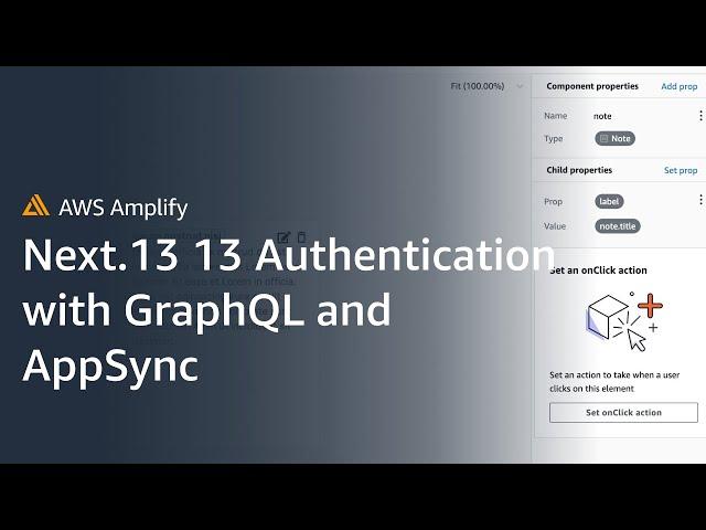 Add Auth To Your Next.13 AWS AppSync App with Amplify Studio | Amazon Web Services