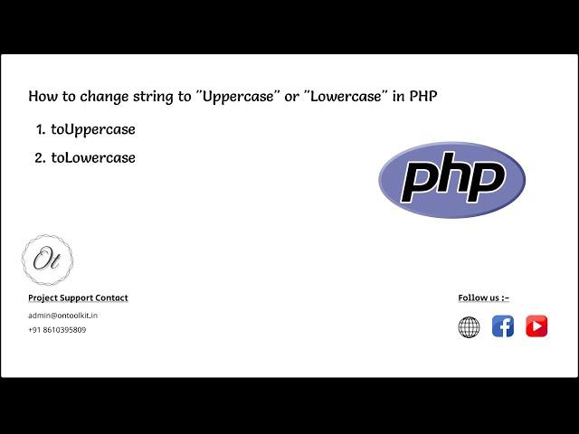 How to change string to "Uppercase" or "Lowercase" in PHP