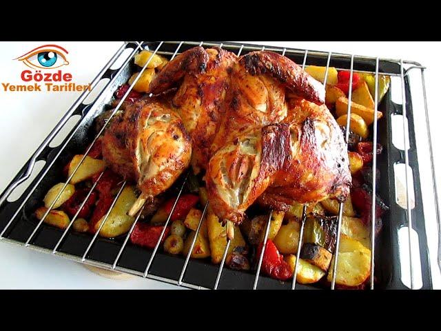 This is my favorite recipe! Whole chicken in the oven! Easy veggie chicken recipe.