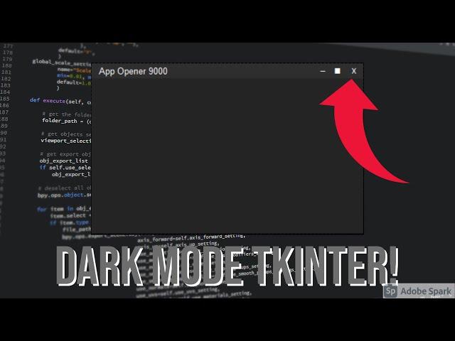 Custom Dark Mode Title Bars in Tkinter!