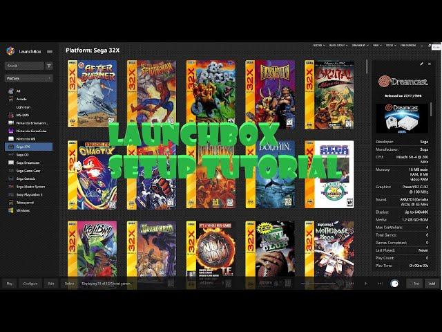 Launchbox (GAME FRONTEND) Tutorial/Windows/Consoles/Standalones/Arcade/Covers/Platforms