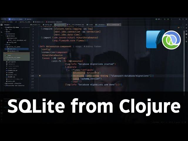 How to work with SQLite from Clojure (next.jdbc, HikariCP, component, flyway migrations)