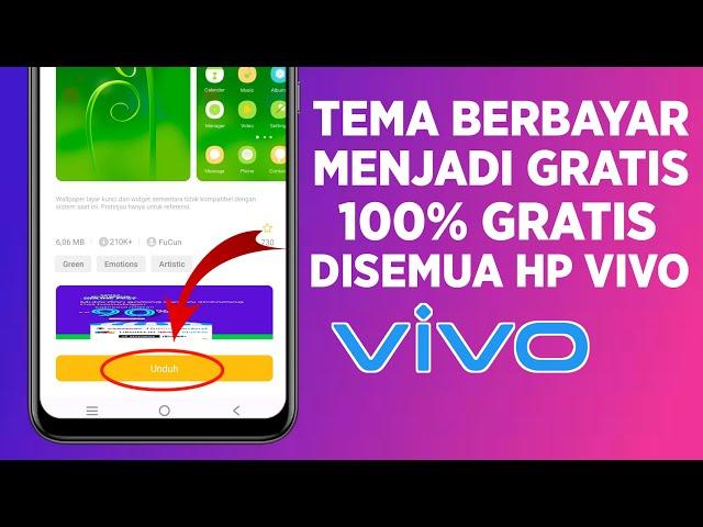 KHUSUS VIVO! CARA MENJADIKAN TEMA BERBAYAR MENJADI GRATIS DISEMUA HP VIVO 100% GRATIS!