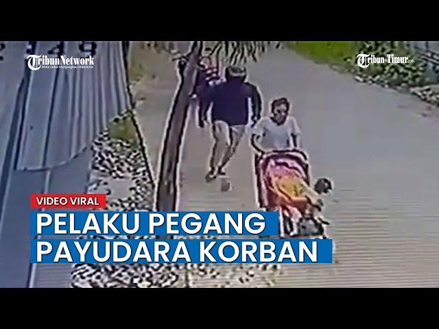 VIRAL Detik-detik Aksi Begal Payudara di Padang Terekam CCTV