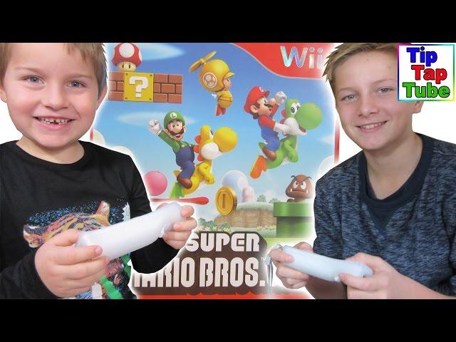Lets play New Super Mario Bros Nintendo Wii Games zocken Jump and run Platform Spielzeug Kinderkanal