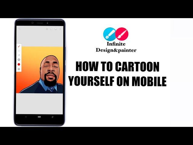 HOW TO CARTOON YOURSELF ON MOBILE (infinite design & infinite painter)