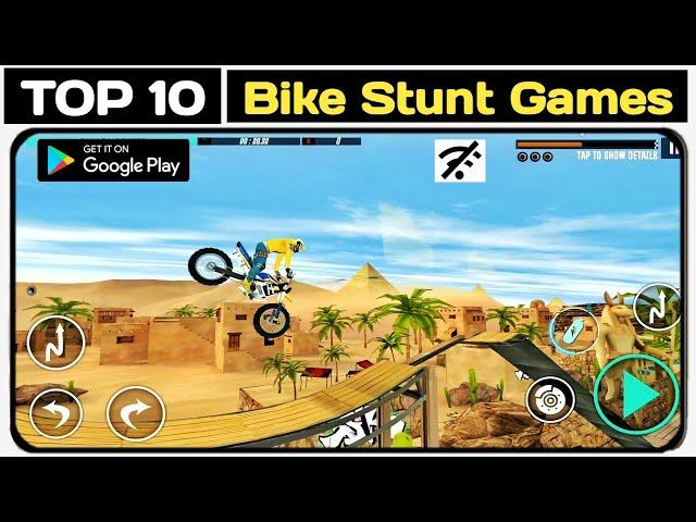 Top 10 Bike Stunt Games For Android 2021 | High Graphics | (Offline)