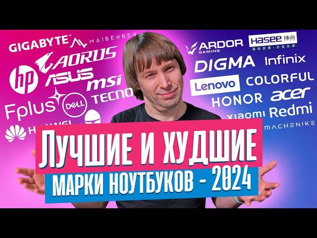 ЛУЧШИЕ И ХУДШИЕ МАРКИ НОУТБУКОВ В 2024 ГОДУ