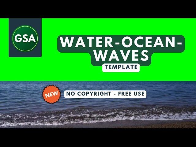 Green Screen Water Waves Effect Video | Sea - Ocean Waves Chroma Key Background 