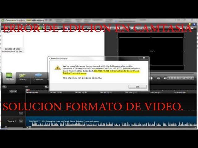 Tutorial error de Camtasia studio 8