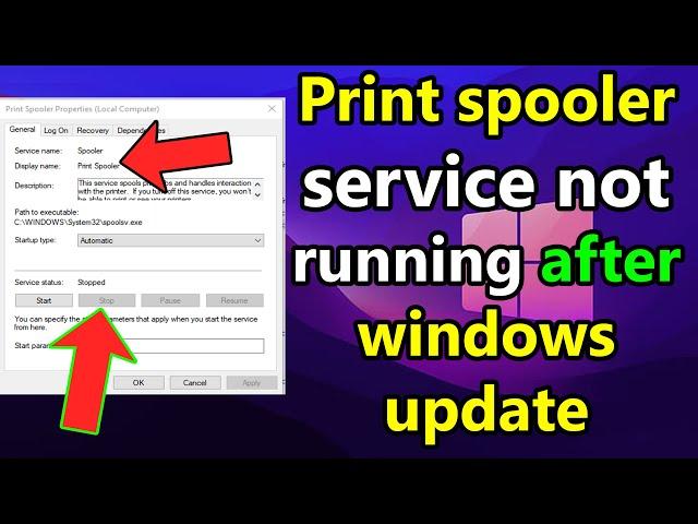 How To Fix Print spooler service not running after windows 10 or 11 update