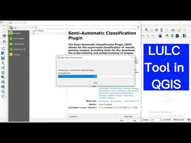 How to Install Semi Automatic Classification Plugin (SCP) in QGIS