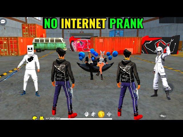 No internet Prank  After New Update  New Bundle Emote & New Gloowall  Garena Free Fire  Y GAMING