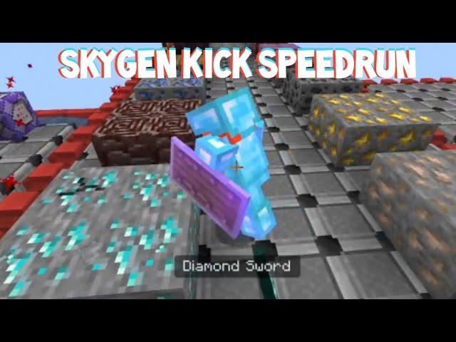 SKYGEN KICK SPEEDRUN 4:49.26 #minecraft #skygen