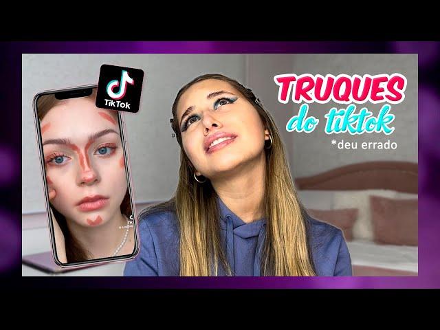 TESTANDO TRUQUES DE MAKE DO TIKTOK | Deu MUITO Errado! - Luiza Vinco