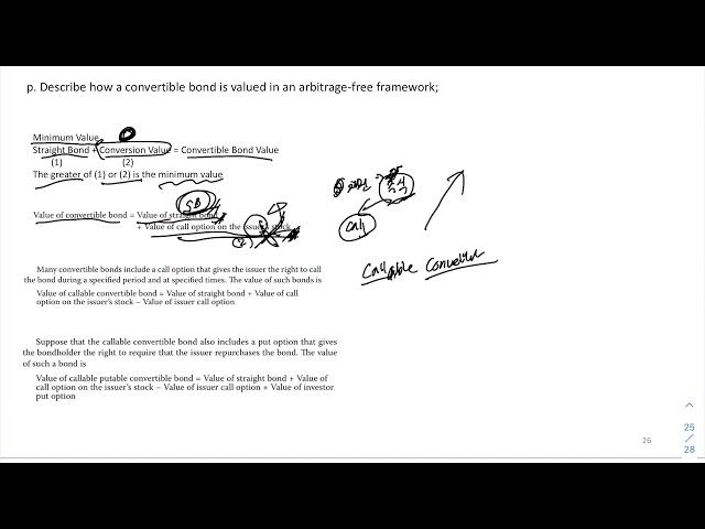 [한국어] CFA level 2: [Fixed Income] #37 Convertible bond and arbitrage-free framework (Reading #34. p)