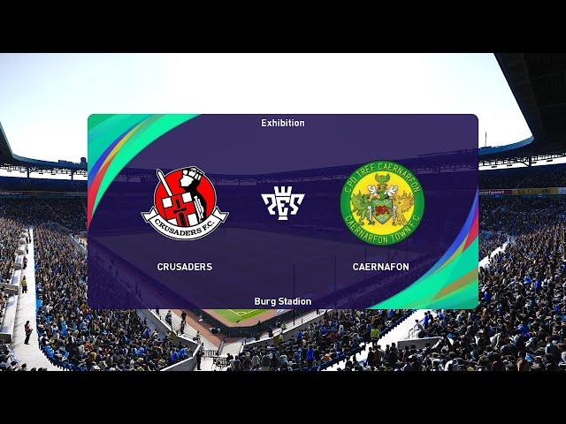 Crusaders FC vs Caernarfon Town (17/07/2024) UEFA Europa Conference League PES 2021