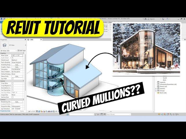 Stunning Curved Glass House in Revit - Complete Tutorial