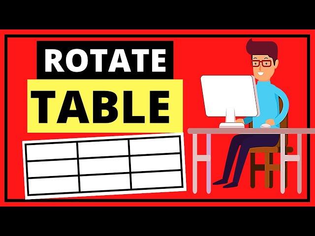 How To Rotate Table In Google Docs