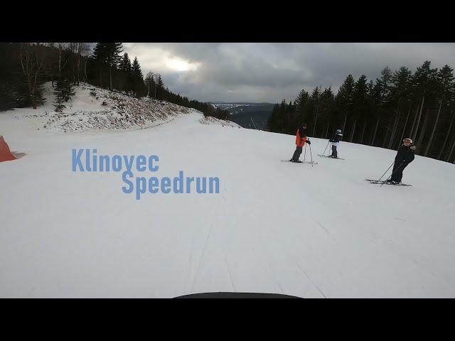 Klinovec Ski Speedrun on nearly empty piste