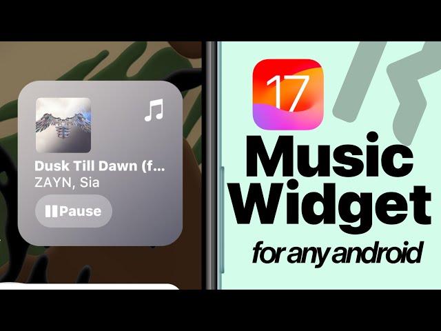 Download iOS 17 Music Player Interactive Widget [KWGT] • Any Player