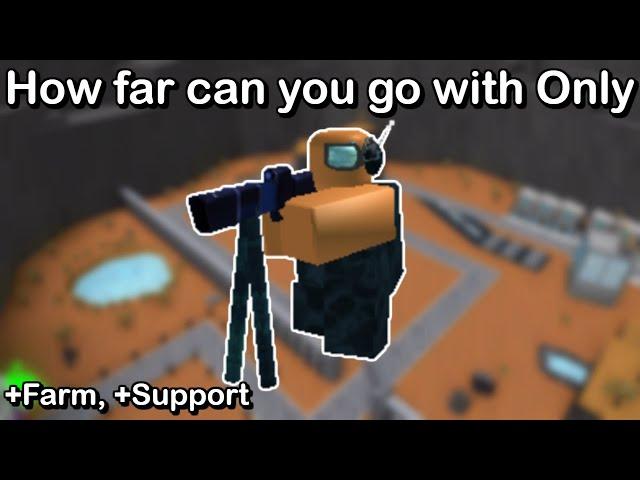 How far can you go with Railgunner (+Farm, +Support) | Roblox Tower Battles