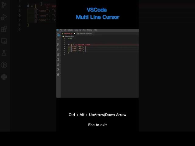 VSCode Tips Multi Cursor mode