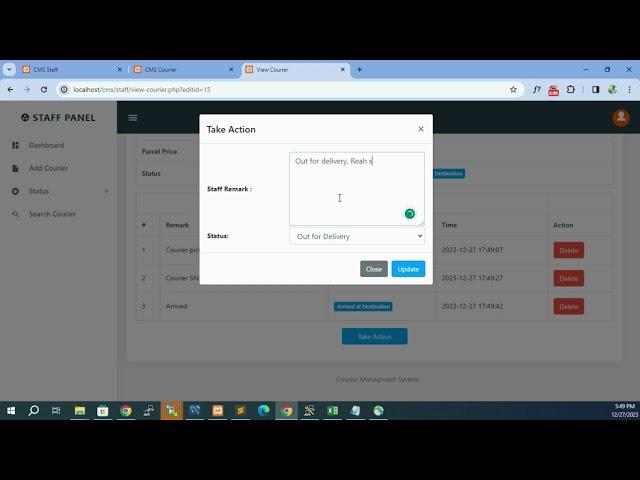 Courier Management System Using PHP and MySQL V2.1 | PHPGurukul