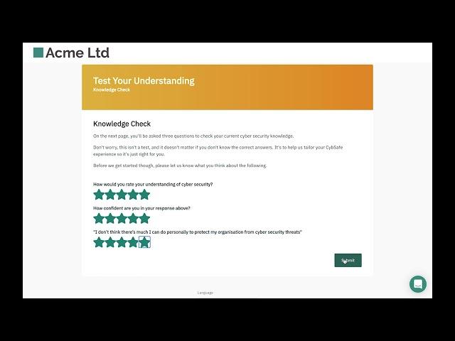 A look at the CybSafe Initial Assessment