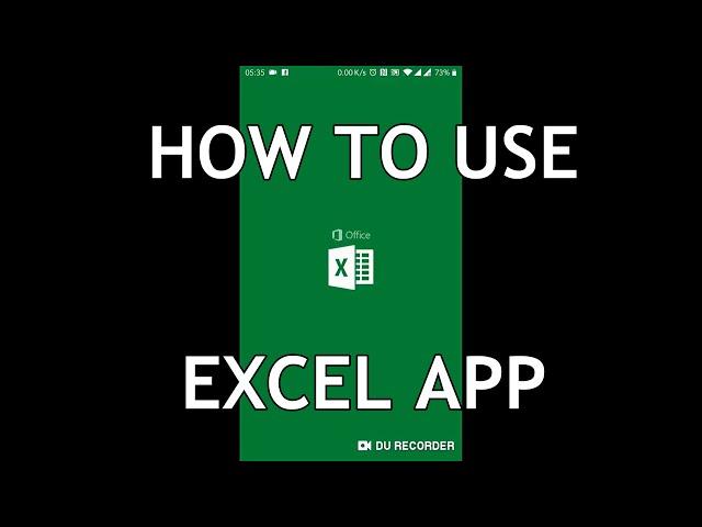 How to use Excel mobile