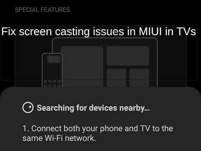 Fix screen casting issues in MIUI in TVs