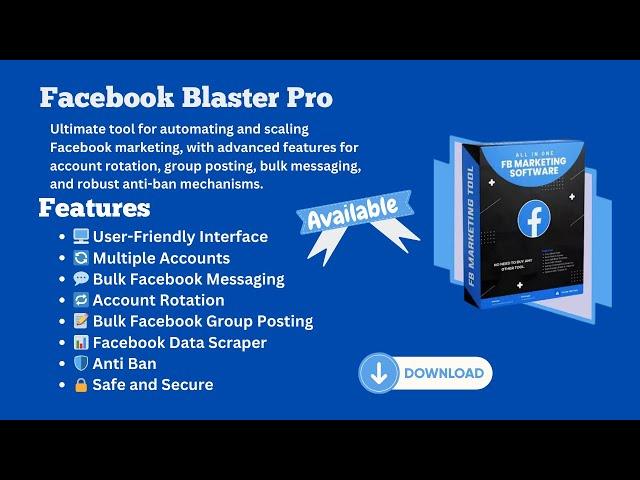 Facebook Blaster Pro Latest Update Download Now - Facebook Bulk Marketing tool