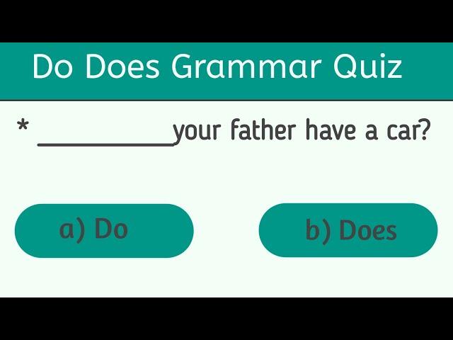 Do and Does grammar quiz || Do and Does question and answers quiz or test | Ladla Education