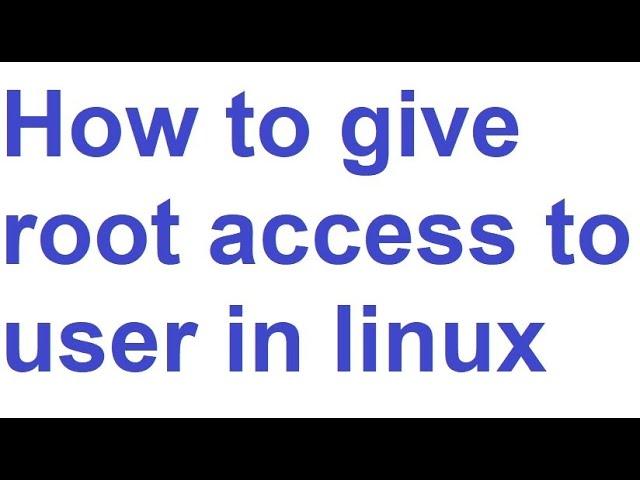 Linux Tutorial | How give root access to user in linux | sudo access to user | How Become Root User