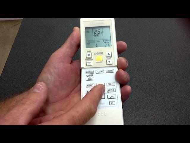 Daikin Remote Control 7 Day  Timer Programming