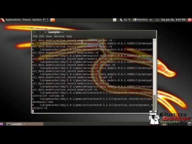 How to update Metasploit (msfconsole) in BackTrack 5 (R2)