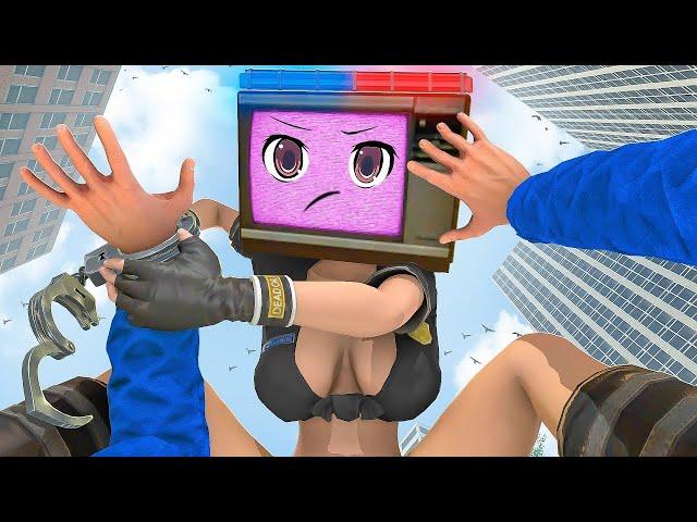 TV WOMAN NEW LOVE STORY | TV Man Saves TV Woman in Garrys Mod