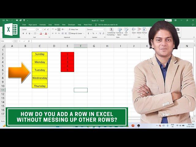 How do you add a row in Excel without messing up other rows?