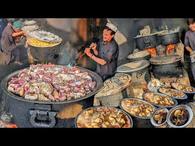 LALCHAPUR ROSH RECIPE  - STREET FOOD PESHAWARI DUM PUKHT MAKING | FOOD VENDORS OF PAKISTAN