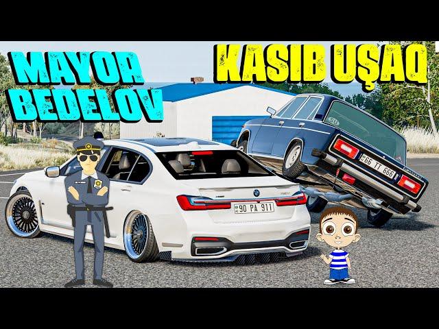 Uşaqlar Mafyalara Qarşı #1 Bmw v8 Kasıb Uşaq Vaz2106 1.6 Macera  | Maşın Oyunları | BeamNG.Driver