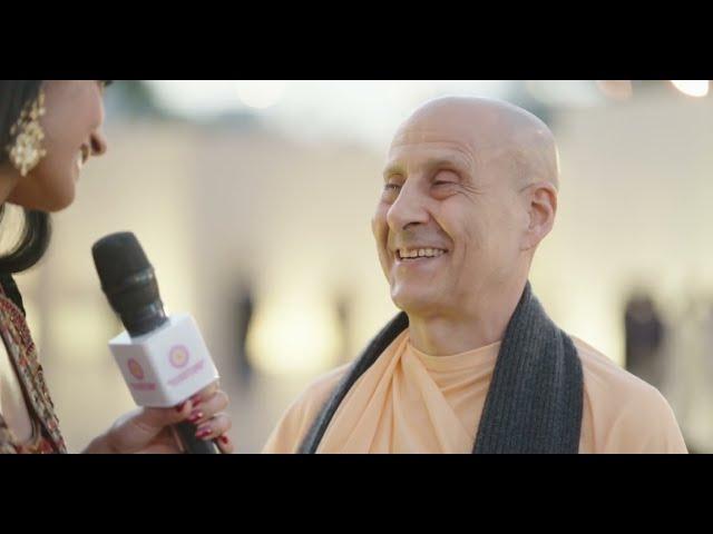 Radhanath Swami At The Nita Mukesh Ambani Cultural Centre