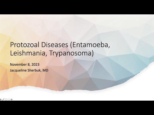 Protozoal Diseases (Entamoeba, Leishmania, and Trypanosoma) -- Jacqueline Sherbuk, MD