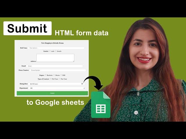 How to submit HTML form data to Google spreadsheet