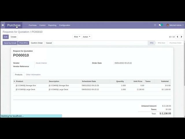 Remove Internal Reference from Purchase Order Line Odoo App