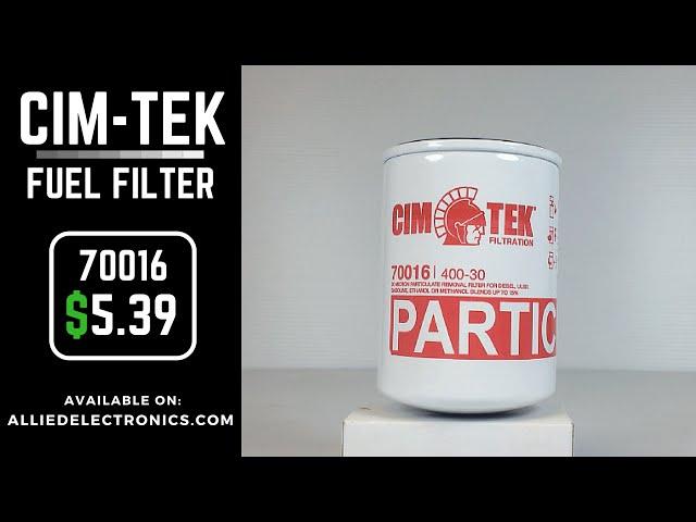 Cim-Tek 70016 Fuel Filter: 30 Micron 1 1/2" 16 UNF 1" Flow 400-30