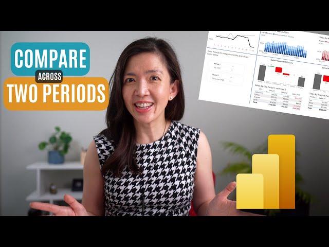 Power BI Report Data Model to Easily Compare Across Two Periods with Simple Waterfall Chart & Tables