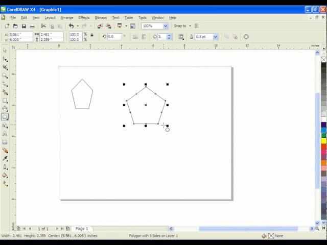 Learn Coreldraw X4 Polygon Tool from softwarevideo.com grablearning.com